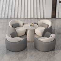 Conjunto de Sofás Modulares de Piel Sintética PU Modernos para Salón, Recepción, Oficina Pública, Hotel, Apartamento, Hospital, Áreas de Espera