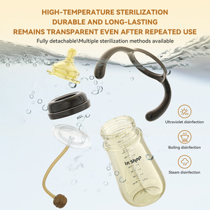 Biberón de alimentación <span class=keywords><strong>para</strong></span> bebés con diseño personalizado, mango antideslizante, boca ancha, libre de BPA, de PP, <span class=keywords><strong>para</strong></span> bebés. - Product Image 3