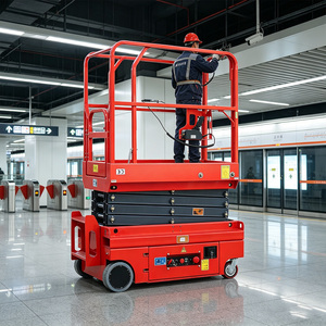 รถยกแบบเคลื่อนที่ได้ Elevating Movable Skylift Mini Scissor Lift รับน้ำหนัก 230กก. 2000กก. ยกสูง 4ม. 14ม. 18ม. สำหรับงานบำรุงรักษาโรงงานโดยตรง - Product Image 6