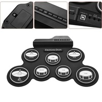 Electric Digital Christmas Gift Musical Instrument Toy Drum Pedal Head Roll-up Drums