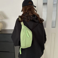 Sac banane demi-lune personnalisé avec logo, en tissu Oxford, grande capacité, imperméable, sac de poitrine et sac bandoulière, vente en gros usine