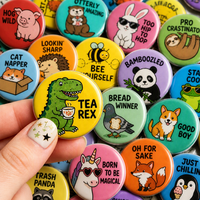 Badges personnalisés à faible minimum de commande, en métal, avec logo, accessoires métalliques vierges bon marché, 25 mm, créez votre propre badge.