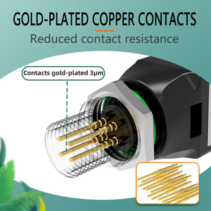 Công nghiệp Hàn 90 độ M12 nối D Mã 4 pin nữ nam cắm để RJ45 Adapter IP67 nối chống thấm nước cho tín hiệu - Product Image 4