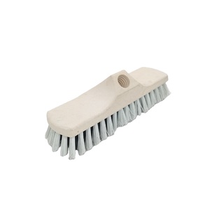 Brosse à récurer le sol en plastique blanc à poils durs, robuste et écologique, fabriquée en usine, tête de balai en gros pour sols de rue - Product Image 2