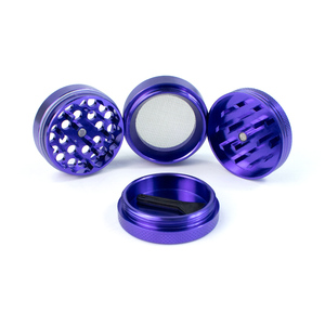 63 mm Customized Black Zinc Aluminum Alloy Tobacco <b>Grinder</b> 4 Part Large <b>Herb</b> <b>Grinder</b> - Product Image 4