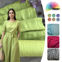 Tissu 100% Ramie Lavé au Sable, Absorbant la Transpiration, Respirant, Anti-Bactérien, Très Léger, pour Robe Chemise Fille, Matière Lin Lavé