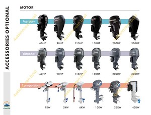 Hot Custom 22ft-27ft Luxe Aluminium Ponton Bateau avec moteur Sport Yacht Style Loisirs Pêche Partie Bateau pour le <span class=keywords><strong>lac</strong></span> et Resort - Product Image 3
