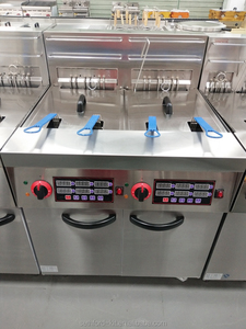 Commercial Kitchen Vertical 30+30L Double Tanks Two Baskets <strong>Electric</strong> <strong>Potato</strong> <strong>Chip</strong> Deep Fat <strong>Fryer</strong> With Timer - Product Image 3