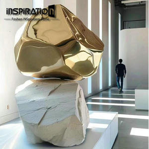 Rocaille en <span class=keywords><strong>pierre</strong></span> simulée fibre de verre <span class=keywords><strong>fausse</strong></span> <span class=keywords><strong>pierre</strong></span> aménagement paysager ornements de sculpture en <span class=keywords><strong>pierre</strong></span> creuse - Product Image 5