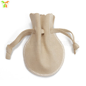 Korean style minimalist jewelry bag, mini ring, necklace, <b>bracelet</b>, and other jewelry storage bag, microfiber velvet <b>drawstring</b> - Product Image 5