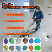 Résine époxy métallique colorée pour sols, haute transparence, sans bulles, nivellement lisse, Resina Epoxica pour la conception de maisons
