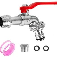 Robinet d'extérieur pour jardin, très vendu, 3/4 x 1, avec poignée extensible, en alliage de zinc nickelé, raccord femelle, robinets complets pour IBC