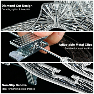 LINDON Appendiabiti in Plastica Trasparente Cristallina per Negozi e Boutique - Product Image 2