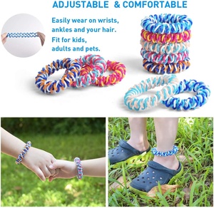 Pulsera de EVA ajustable, bobina de <span class=keywords><strong>citronela</strong></span> de doble Color, repelente de mosquitos, accesorio de estado sólido - Product Image 6
