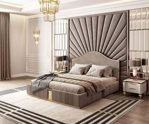 Cabeceros de <span class=keywords><strong>Tela</strong></span> 3D con Diseño Floral, Estilo Moderno, para Montar en la Pared, Reutilizables, Desmontables, Tapizados en Terciopelo, Antiestáticos, con Espuma de PE - Product Image 2