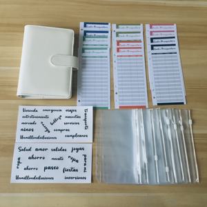 Ensemble Classeur Budgétaire A6 Personnalisé Espagnol, Système de Budget à Enveloppes, Planificateurs Pouvant Ajouter des Feuilles de Budget et Autocollants d'Étiquettes en Espagnol - Product Image 5