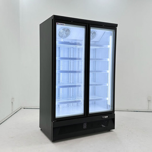 Vente en gros Affichage <span class=keywords><strong>de</strong></span> haute qualité Supermarché Maison Réfrigérateur vertical Congélateur commercial Congélateur à glace à porte en verre - Product Image 2