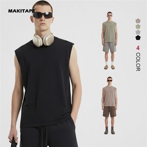 Débardeur Homme Unisexe en Coton Naturel Lavé, Personnalisable avec Logo Imprimé, Style Streetwear, Coupe Oversize Vintage - Product Image 1