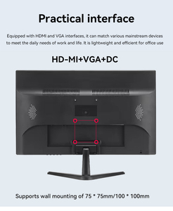 Màn hình phẳng màn hình 75Hz Máy tính để bàn LED 19 inch <span class=keywords><strong>LCD</strong></span> màn hình hiển thị bảng điều chỉnh máy tính monitores - Product Image 5