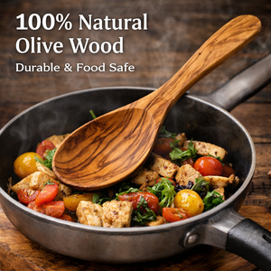 Cuchara de Madera de Acacia de Hoja Pequeña al por Mayor, Cuchara de Cocina de Madera Natural Hecha a Mano, Utensilio de Cocina Seguro para Alimentos, Logotipo Personalizado OEM Disponible - Product Image 5