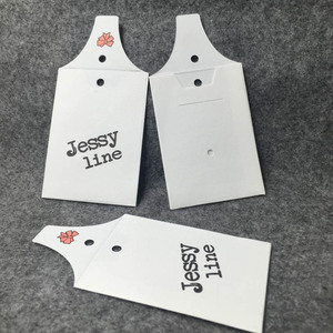 Étiquettes suspendues personnalisées de luxe en papier kraft, étiquettes suspendues en carton blanc pour pantoufles, étiquettes pour vêtements - Product Image 6