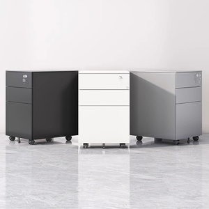 ตู้เก็บเอกสารเคลื่อนที่3ลิ้นชักง่ายต่อการประกอบตู้เก็บของเหล็กใต้โต๊ะตู้เก็บเอกสารโลหะเคลื่อนย้ายได้ - Product Image 2