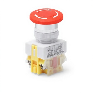 Botón de Paro de Emergencia Lay37 Tipo Hongo Normalmente Cerrado con Terminal de Tornillo de Aluminio IP40 Certificado CCC - Product Image 1