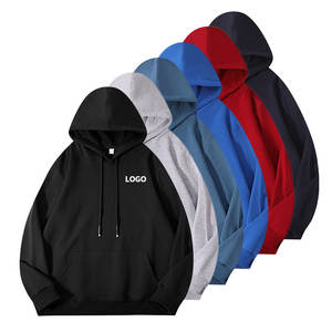 เสื้อฮู้ดผ้าฝ้ายสแปนเด็กซ์ธรรมดาทรงหลวมโอเวอร์ไซส์ออกแบบได้เองสำหรับฤดูหนาว - Product Image 2