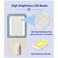 Lampadaire LED intelligent 120W avec capteur, étanche IP65, pour trottoir, jardin, place, autoroute, éclairage extérieur