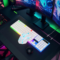 OEM TF230 professionnel 104 touches clavier arabe souris Combo filaire de jeu USB 2.0 rétro-éclairé LED étanche pour ordinateur de bureau