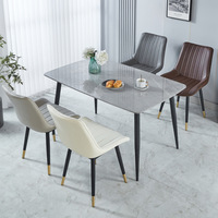Chaise de salle à manger haut de gamme de Style nordique dossier décontracté tissu doux pour la maison hôtel bureau lumière chaise de négociation de luxe