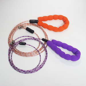 ओएम नो पुल कुत्ते प्रशिक्षण लेश वाटरप्रूफ स्टील के तार और फोम कॉलर को रिबन से सजाया गया - Product Image 5