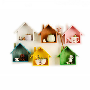 <span class=keywords><strong>Étagère</strong></span> murale en bois MDF, dispositif suspendu au mur en forme de <span class=keywords><strong>maison</strong></span>, offre spéciale - Product Image 1
