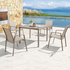 Juego de Muebles de Aluminio para Exteriores, Diseño Moderno, Mesa y Sillas para Patio, <span class=keywords><strong>Bistro</strong></span>, Hotel, Resort, Jardín, Restaurante - Product Image 6