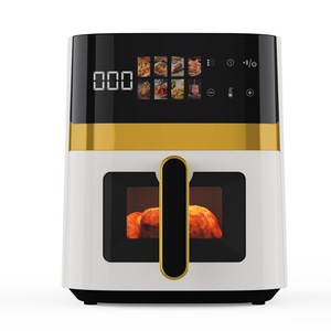 Smart Air Fryer FD-1012B 27cm Square Visual Display Multi-Function Electric Kitchen Appliance White Slate Gray - Product Image 4