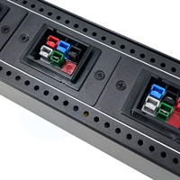 PDU de rack haute puissance triphasé 415V, entrée WYE 100A, 12 prises avec protection par disjoncteur