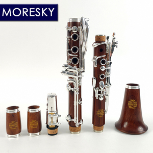 Clarinete Profesional MORESKY Mopane Bb/sib Plateado con 19 Llaves, Clarinete Brillante - Product Image 5