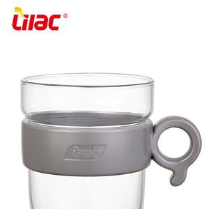 Lila Bsci y Lfgb 380Ml Vaso de café Tapa <span class=keywords><strong>Cafetto</strong></span> Tazas de café de hielo de vidrio sin asas - Product Image 2