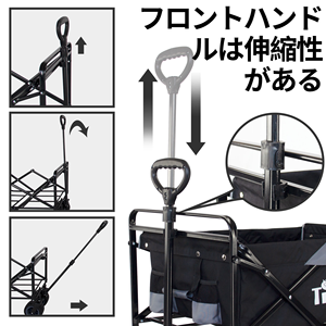 Chariot pliable de camping avec table, chariot utilitaire de jardin, de plage et d'extérieur - Product Image 4