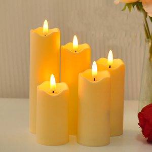 Bougies LED sans <span class=keywords><strong>flamme</strong></span> à piles, supports transparents, effet de <span class=keywords><strong>flamme</strong></span> <span class=keywords><strong>vacillante</strong></span> réaliste, écologiques, pour Diwali, Noël, mariage - Product Image 5