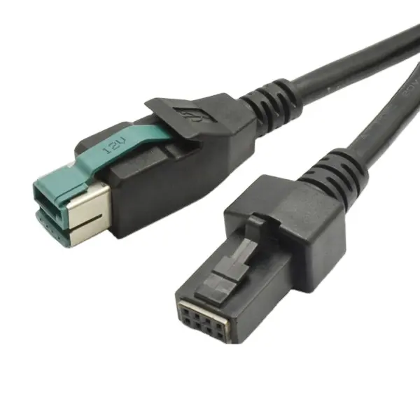 12V Powered USB POS Printer Cable for NCR 497-0445077