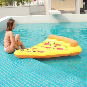 Nouveau matelas flottant gonflable géant en forme de <span class=keywords><strong>pizza</strong></span>, canapé-lit pliable pour l'eau, hamac 165x138cm - Product Image 3