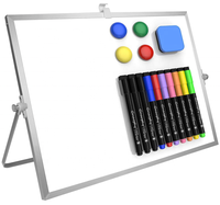 Tableau blanc d'écriture de bureau magnétique double face pour enfants Tableau effaçable à sec portable