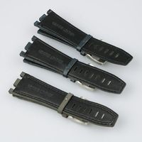 28 mm Kalbsleder-Uhrenarmband mit Silberner Dornschließe für Audemars Piguet AP 42 mm Royal Offshore