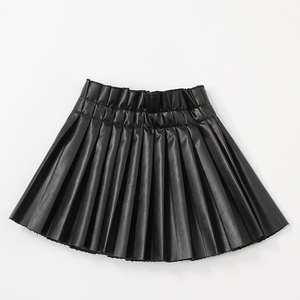 กระโปรงเด็ก KS2923 รุ่นใหม่ ปี 2022 กระโปรงเรียบแฟชั่นสำหรับเด็กผู้หญิง กระโปรงหนัง PU กระโปรงจีบ - Product Image 5