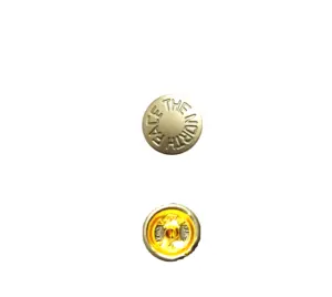 Snap Button 17mm Metal Brass Jeans Button 15mm For Cloth Nickel Free Snap 4 Parts Custom Made Garment Snap Button