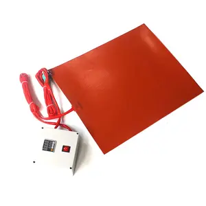 Coussin chauffant en caoutchouc de silicone flexible électrique industriel de 120 volts avec thermostat