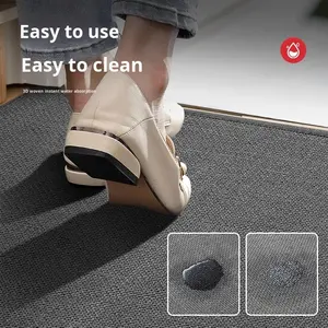 Tapis d'entrée haut de gamme en similicuir, couleur unie, résistant à la saleté, antidérapant, minimaliste, moderne, pour couloir, personnalisable, nouveauté 2025 - Product Image 5