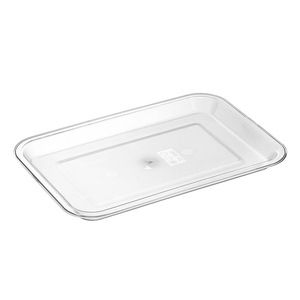 Acrylic Serving Tray Rectangular Commercial Grade Transparent Unbreakable Restaurant Use Polished Finish Dishwasher Safe - Product Image 1
