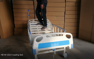 Greenlife-Lit d'hôpital confortable, <span class=keywords><strong>moins</strong></span> <span class=keywords><strong>cher</strong></span>, à 1 manivelle, pliable, en métal, avec matelas. - Product Image 5
